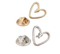 Iutymu 6 spille da modestia a forma di cuore, oro o argento, spilla da bavero a forma di fiore, delicata spilla a forma di cuore/fiore, spilla per sciarpa o borsa o tasca o abito o cardigan, Metallo,