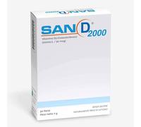 Iuvenilia Biopharma SAN D 2000 Vitamina D3 Colecalciferolo,30 Capsule Soft Gel