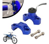 IUVWISN 7/8'' 22mm Pulsante di arresto del motore del motociclo Interruttore a pulsante universale Start Stop + piastra posteriore di montaggio per Dirt Pit Bike Motocross Enduro Atv Scooter Blu