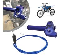 IUVWISN Kit Acceleratore Rapido Moto 7/8'' 22mm Gas Rapido Manopola Acceleratore Rapido Moto con Cavo Acceleratore Universale per Manubrio 50 110 125 150 200 250cc Dirt Pit Bike ATV Mini Bike Blu