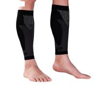 IUVYTA 1 paio di maniche a compressione for polpaccio for uomo e donna, calzini senza piede, supporto for tutore for maniche da corsa per Sport(Black,S)