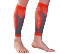 IUVYTA 1 paio di maniche a compressione for polpaccio for uomo e donna, calzini senza piede, supporto for tutore for maniche da corsa per Sport(Orange,XL)