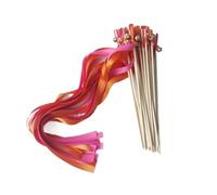 IUVYTA Bastoncino Nastro Ginnastica Bacchette for Desideri con Bastoncini for Nastri da Matrimonio Colorati 30 Pezzi Campana Colorata for la Decorazione di Nozze