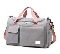 IUVYTA Borsone Palestra Uomo & Donna Borsa da viaggio Borsone for weekend di grande capacità con scomparto for scarpe Borse sportive fitness for donna(Gray pink)