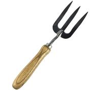 IUVYTA Forchetta da Giardino Forca da Giardino in Acciaio Inossidabile con Manico in Legno, forca scavo Tradizionale for piantare Fiori e Verdure