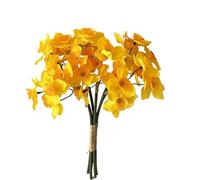 IUVYTA Narciso artificiale, 34 cm, 6 fiori palmari, bouquet di fiori per fotografia di matrimonio, decorazione della casa, ornamenti per fai da te (giallo)