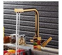IUWMLGUCW Rubinetto for lavello da Cucina for Bar in Fattoria Commerciale, Rubinetto for Filtro dell'Acqua, Miscelatore in Oro Spazzolato for purificare la, for, Gru for for(Gold)