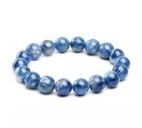 IUYIXWFP Bracciale Elastico in cianite Blu Naturale 5A | Bracciale in cianite Blu di Grado 5A - Bracciale Elastico con Perline di Quarzo Naturale per la guarigione energetica,9mm