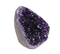 IUYIXWFP Cluster di Ametista Naturale con Bordi lucidati. Vero Cristallo di geode Grezzo curativo proveniente dall'Uruguay, Decorazione Viola Intenso.,100~200 Grams