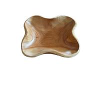 IUYIXWFP Fruttiera in Legno massello a Forma di Quadrifoglio - Vassoio da Portata dalla Forma Unica | Elegante centrotavola per Soggiorno, Cucina, Tavolo da Pranzo,35 * 29 * 9cm