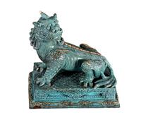 IUYIXWFP Monte Sacro del Bodhisattva Dizang - Statua Diting in Rame Puro Jiuhuashan, Bestia Mitica di Buon Auspicio per Casa e Ufficio,23 * 14.5 * 23cm