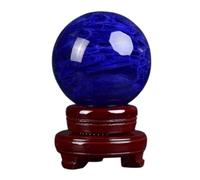 IUYIXWFP Natural Artificiale Fusione Fusione Sfera Cristallo Sfera Sfera Blu Naturale figurina di Scultura con Supporto,3.54in