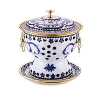 IUYIXWFP Pentola Calda Cinese in Rame, Pentola Cinese Tradizionale in Rame della Vecchia Pechino, Pentola Shabu Spessa per Bestiame mongolo dal Design Diviso per riunioni di Famiglia,A