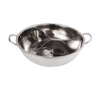 IUYIXWFP Pentola elettrica in Acciaio Inox a Tre Punti, pentola elettrica a induzione, Facile da Pulire, Utensili da Cucina compatibili,32cm