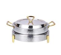 IUYIXWFP Pentola Multiuso Commerciale in Acciaio Inossidabile - Pentola per zuppa Bassa Compatibile con l'induzione per stufati, pentole Calde, pentole asciutte e fornelli ad Alcol,A,26cm