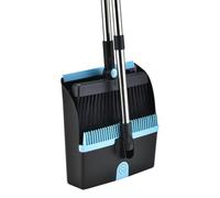 IUYIXWFP Set di Paletta e Spazzola con Manico Lungo, Set di Scopa Girevole con Manico di prolunga Verticale Antivento, Set di Paletta,A