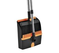 IUYIXWFP Set di Paletta e Spazzola con Manico Lungo, Set di Scopa Girevole con Manico di prolunga Verticale Antivento, Set di Paletta,B