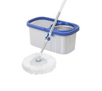 IUYIXWFP Set Secchio e mocio Turbo Power Spin | Strizzatore in Acciaio Inox a 360°, testine per mocio, Tappo di Scarico Integrato, Cuscinetti a Basso Rumore per,A