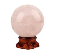 IUYIXWFP Sfera di Cristallo di Quarzo Rosa, Diametro 1,5 cm, per Meditazione, guarigione, Feng Shui, Fatta a Mano per Meditazione, Feng Shui, guarigione dei Chakra,1000g