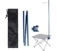 Iv - Asta per flebo in acciaio inox, porta sacca per flebo con 1 gancio, supporto portatile per infusione per anziani, assistenza domiciliare, ospedali e cliniche.(Blue)