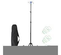 IV Stand for Hospital Use, Foldable Medical Pole with Bottle Hook, Rolling Wheeled Base, Height Adjustable Frame, for Elderly Home Care Clinics Nursing Travel Indoor Outdoor Use
