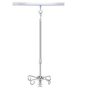 iv - Supporto a goccia portatile IV Pole IV con puleggia per pareti del soffitto, supporto per infusione da appendere in altezza regolabile da 1 m (binario da 1,5 m)