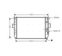 IV2050 AVA QUALITY COOLING Radiatore, Raffreddamento motore per IVECO,TOYOTA