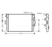 IVA2049 AVA QUALITY COOLING Radiatore, Raffreddamento motore per IVECO