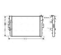 IVA2087 AVA QUALITY COOLING Radiatore, Raffreddamento motore per ,IVECO