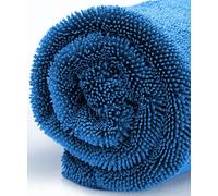 Ivality® Asciugamano per auto XXL 80x50 cm Ultra assorbente 1400 GSM, panno in microfibra ritorto, anti-pelucchi, delicato sulla vernice, perfetto per cura auto e moto