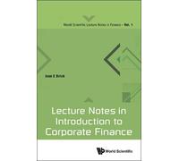 Ivan E Brick Lecture Notes In Introduction To Corporate Finan (Copertina rigida)