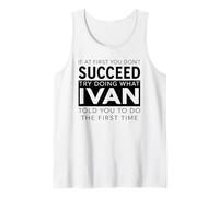 Ivan Nome Divertente Scherzo Natale Compleanno papà Uomo Padre Canotta