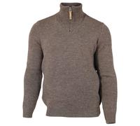 Ivanhoe of Sweden - NLS Elm Half Zip - Pullover di lana XXL marrone/grigio