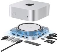 IVANKY 13-in-1 Docking Station per Mac mini M6/M5 ProM4/M4 Pro | Supporto con alloggiamento SSD M.2 NVMe, Hub HDMI 4K@120Hz, 2×10 Gbps USB A/C, SD/TF, 2 porte audio, 1×Adattatore PD 20W
