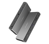 iVANKY Docking Station con certificazione Intel Thunderbolt 5, FusionDock Pro 3 con Dual 6K@60Hz per MacBook M1/M2/M3/M4/M5 Pro/Max, Dual 8K@60Hz per Windows TB5, alimentatore da 180 W, 120 Gbit