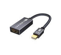 IVANKY Mini DisplayPort a HDMI Adattatore 4K@30Hz, Nylon Grigio | Adattatore Mini DisplayPort (Thunderbolt 2) a HDMI Compatibile con MacBook Air/Pro Surface Pro 1-4, Surface 3, ThinkPad ecc