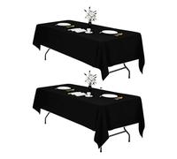 IVAPUPU 2 tovaglie rettangolari per tavoli da 180 x 305 cm, colore nero, impermeabili, lavabili, resistenti alle pieghe, per tavoli da 1,8 m, matrimoni, cocktail, feste di Natale