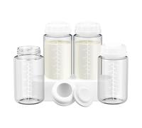 IVARONAL Confezione da 4 bottiglie per latte materno a bocca larga da 283,5 g, per Momcoy, refrigeratore portatile per latte materno da 623,7 g, contenitori per pompaggio compatibili con Spectra S1/S2