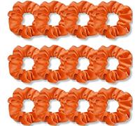 IVARYSS Elastici per capelli arancioni in velluto, confezione premium di elastici per capelli morbidi, elastici spessi per Halloween, accessori per capelli per donne e ragazze, confezione da 12 pezzi