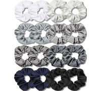 IVARYSS Elastici per capelli, in raso di alta qualità, morbidi e morbidi della seta, da donna, accessori per capelli alla moda per ragazze sottili, per acconciature spesse, confezione da 16