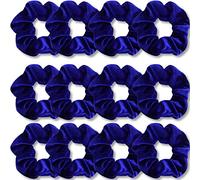 IVARYSS Elastici per capelli in velluto, per donne e ragazze, morbidi elastici per capelli, accessori per capelli, confezione da 12 (blu)