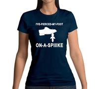 I'Ve a Buco il Mio Piede su Una Punta Donna T-Shirt - Divertente Pernice Alan TV