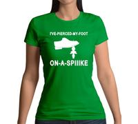 I'Ve a Buco il Mio Piede su Una Punta Donna T-Shirt - Divertente Pernice Alan TV