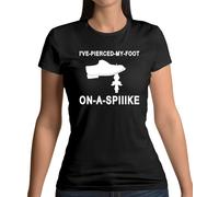 I'Ve a Buco il Mio Piede su Una Punta Donna T-Shirt - Divertente Pernice Alan TV