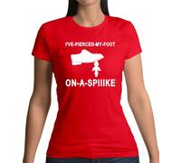 I'Ve a Buco il Mio Piede su Una Punta Donna T-Shirt - Divertente Pernice Alan TV