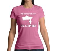 I'Ve a Buco il Mio Piede su Una Punta Donna T-Shirt - Divertente Pernice Alan TV