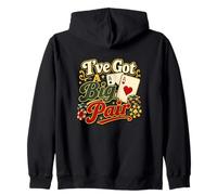 I've Got a Big Pair Funny Poker Carte da Gioco Assi Umorismo Felpa con Cappuccio