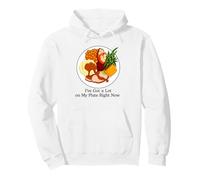 I've Got a Lot On My Plate Right Now Divertente Ringraziamento Felpa con Cappuccio