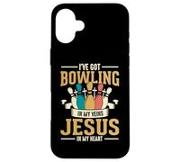 I've Got Bowling In My Veins Jesus In My Heart Custodia per iPhone 16 Plus