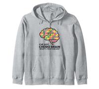 I've Got Chemo Brain Qual è la Tua Scusa Cancro Puzzle Pieces Felpa con Cappuccio